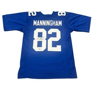 Manningham #82 Blue Football Jersey - Signed